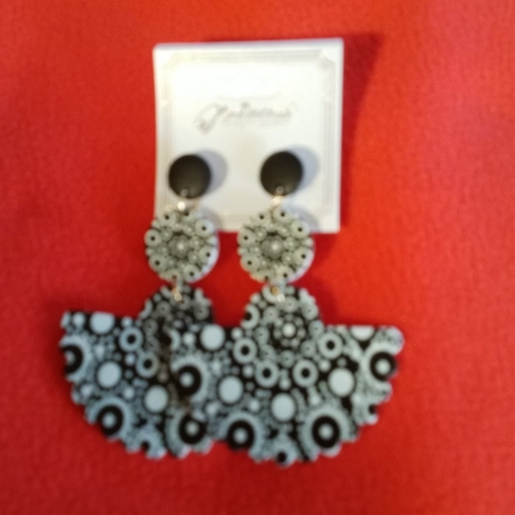 Set of 2.  Painted Wooden Earrings - Picture 2 of 5